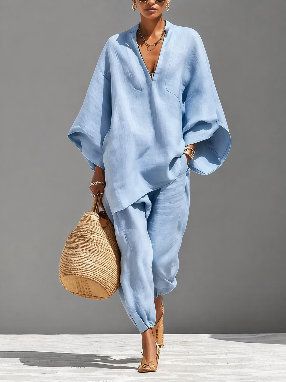 Allison | Relaxed Linen Lounge Set