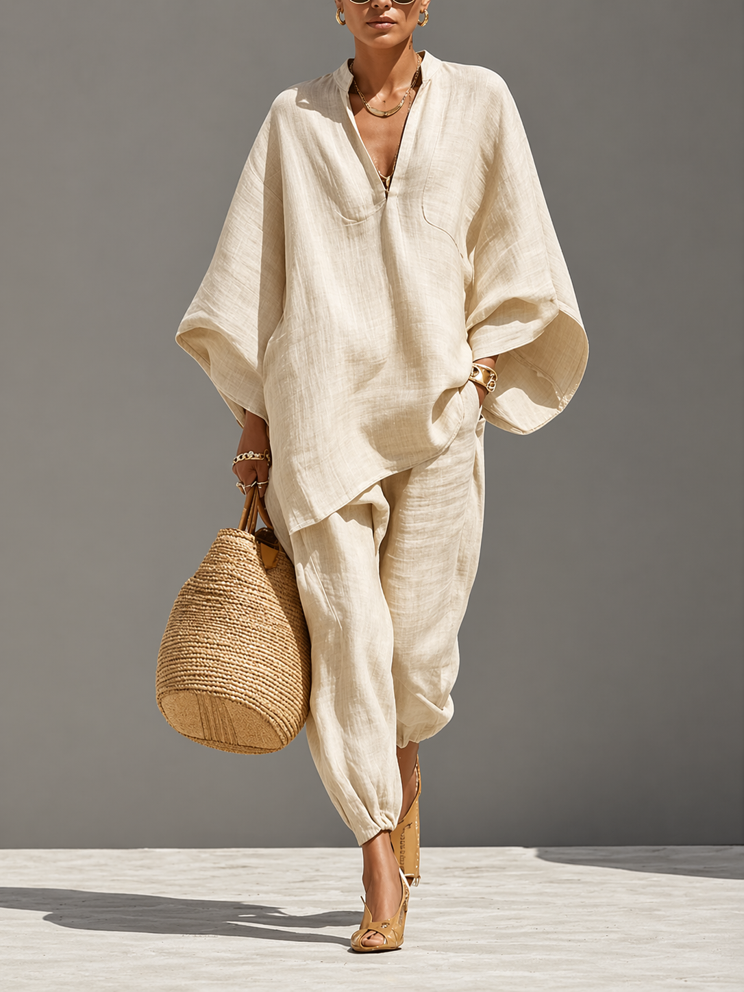 Allison | Relaxed Linen Lounge Set