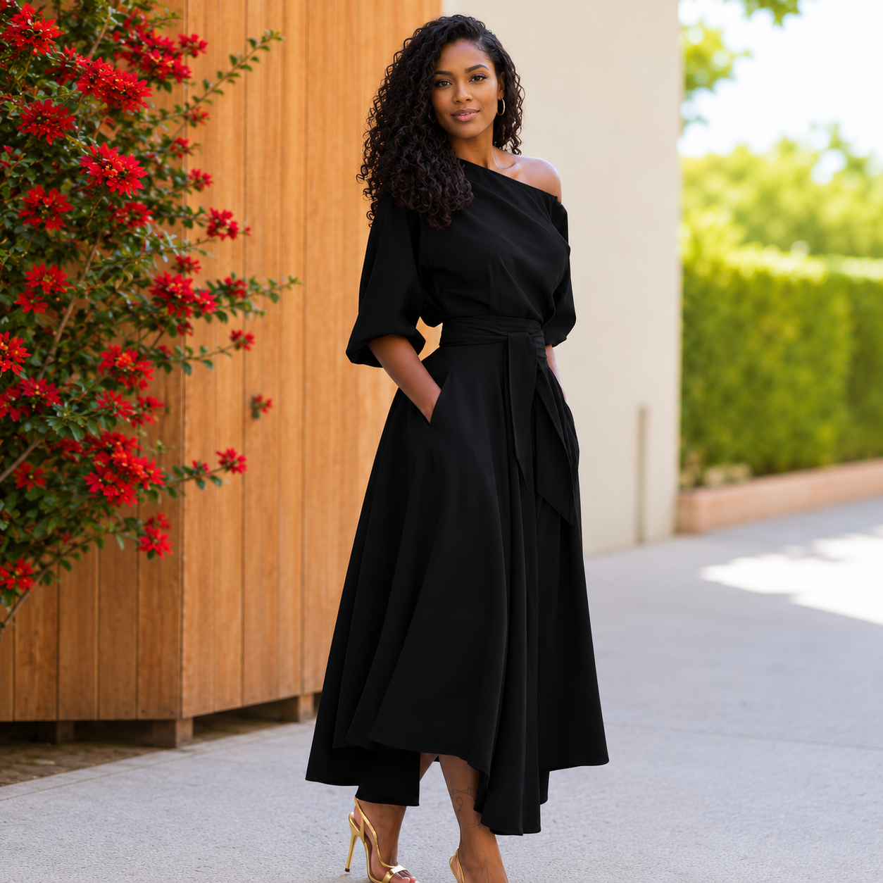 Seraphine | One-Shoulder Flow Maxi Dress