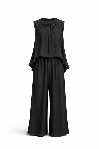Sleeveless Wide Leg Two-Piece Set