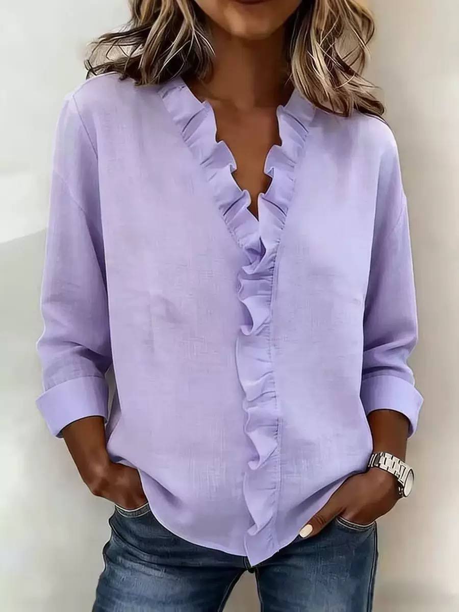 Elena |  Blouse with Ruffles