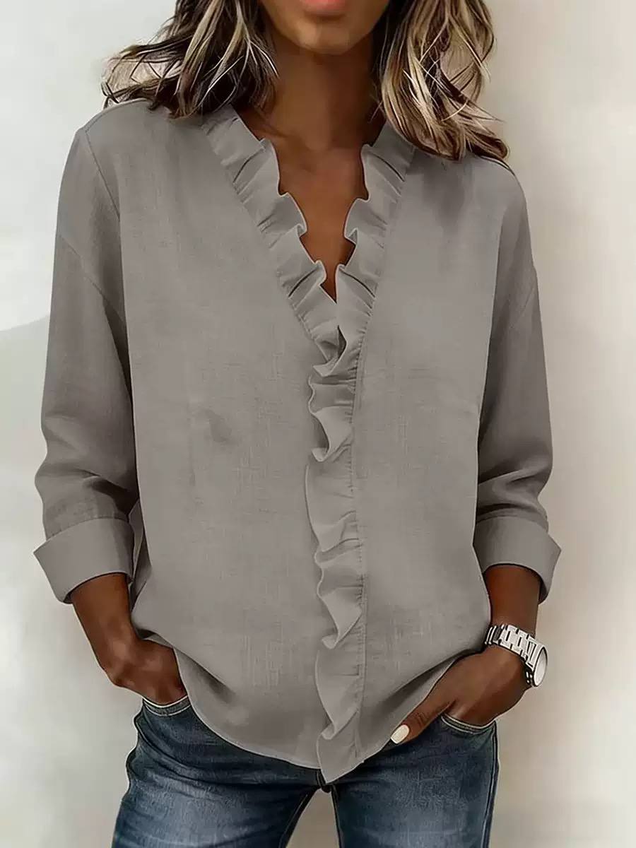 Elena |  Blouse with Ruffles