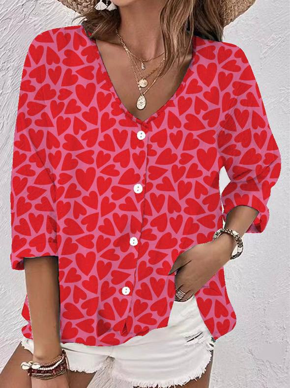 Women's Floral Print Long Sleeve Tunic Blouse