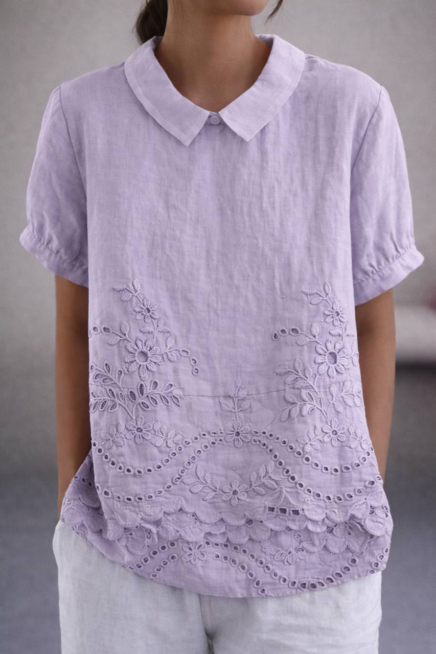 Beverly |Embroidered Cotton Blouse