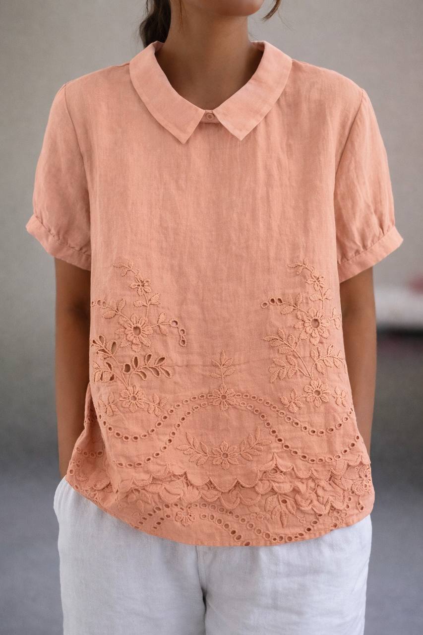 Beverly |Embroidered Cotton Blouse