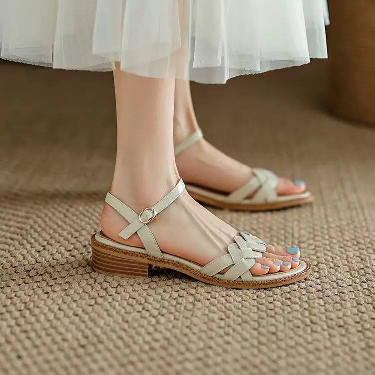 Vivian | Braided Strap Ankle Sandals