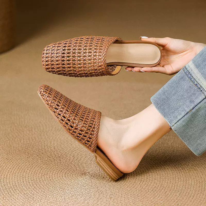 Aubrey | Woven Slip-On Summer Mules