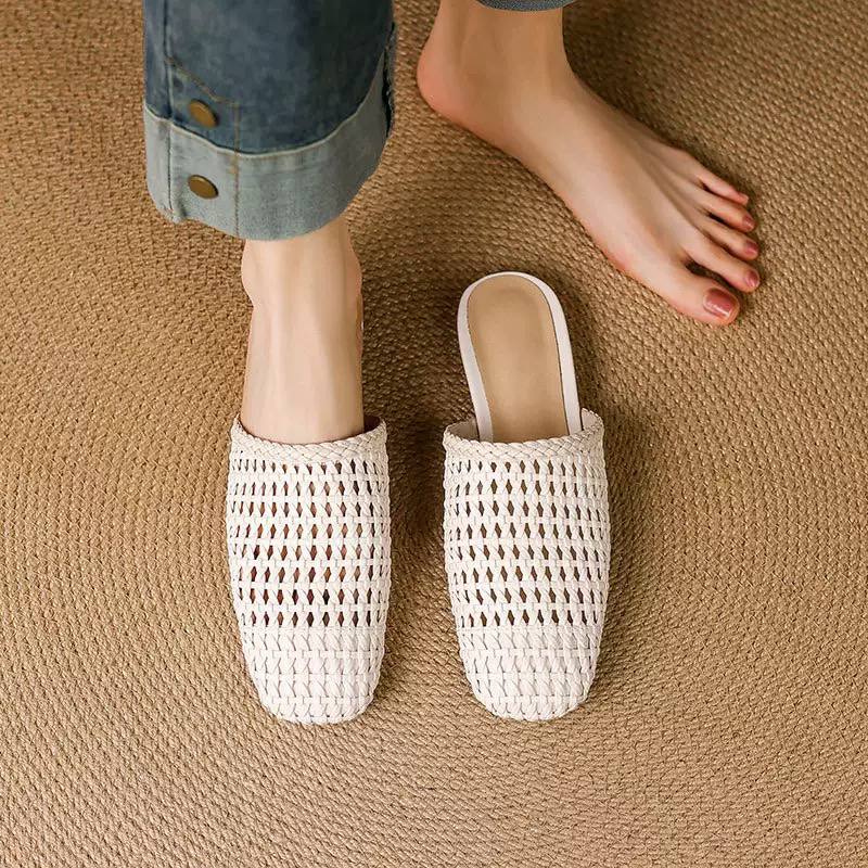 Aubrey | Woven Slip-On Summer Mules
