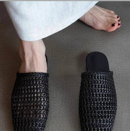 Aubrey | Woven Slip-On Summer Mules