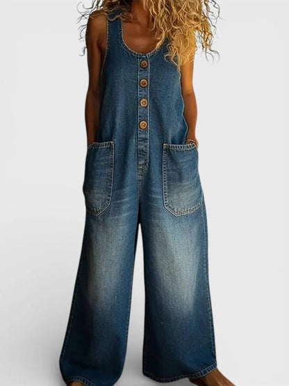 Amelia | Vintage Denim Jumpsuit