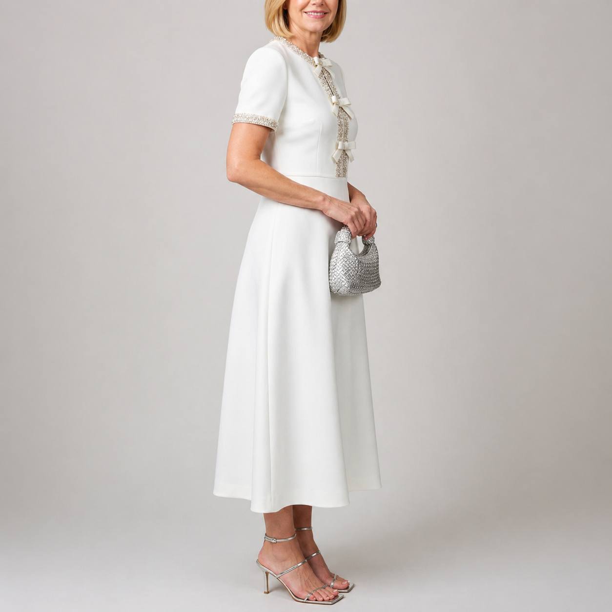 ESTELLE  | BOW  MIDI DRESS