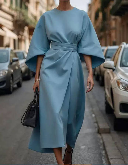 Danica | Minimal Elegance Belted Midi Dress