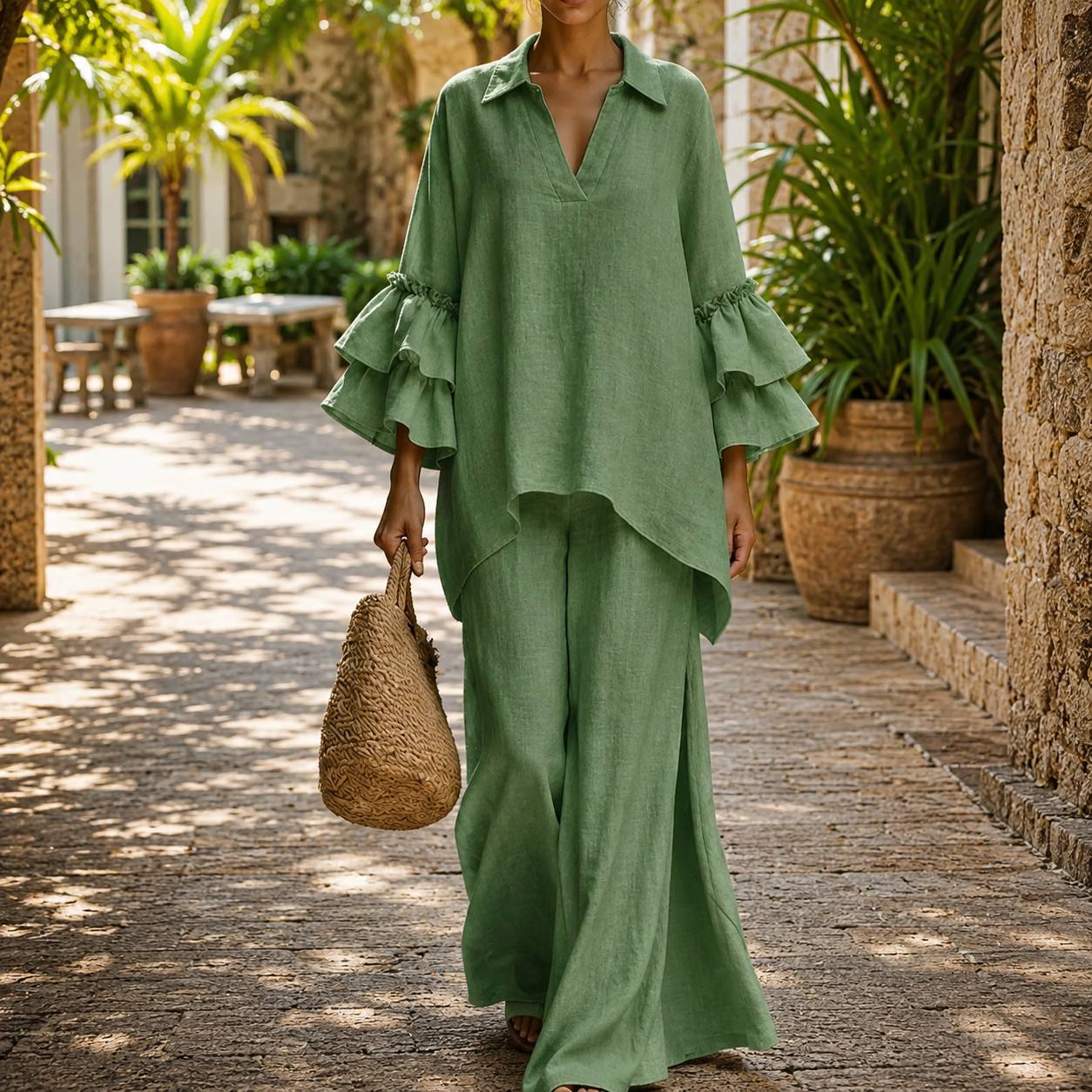 Celestia | Relaxed Linen Two-Piece Set