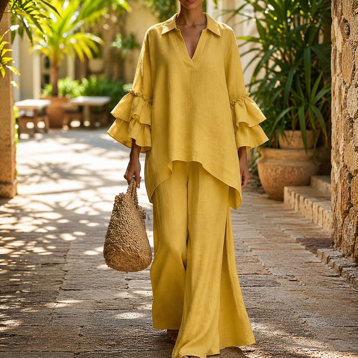 Celestia | Relaxed Linen Two-Piece Set