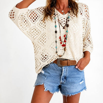 Elowen | Vintage Crochet Knit Top