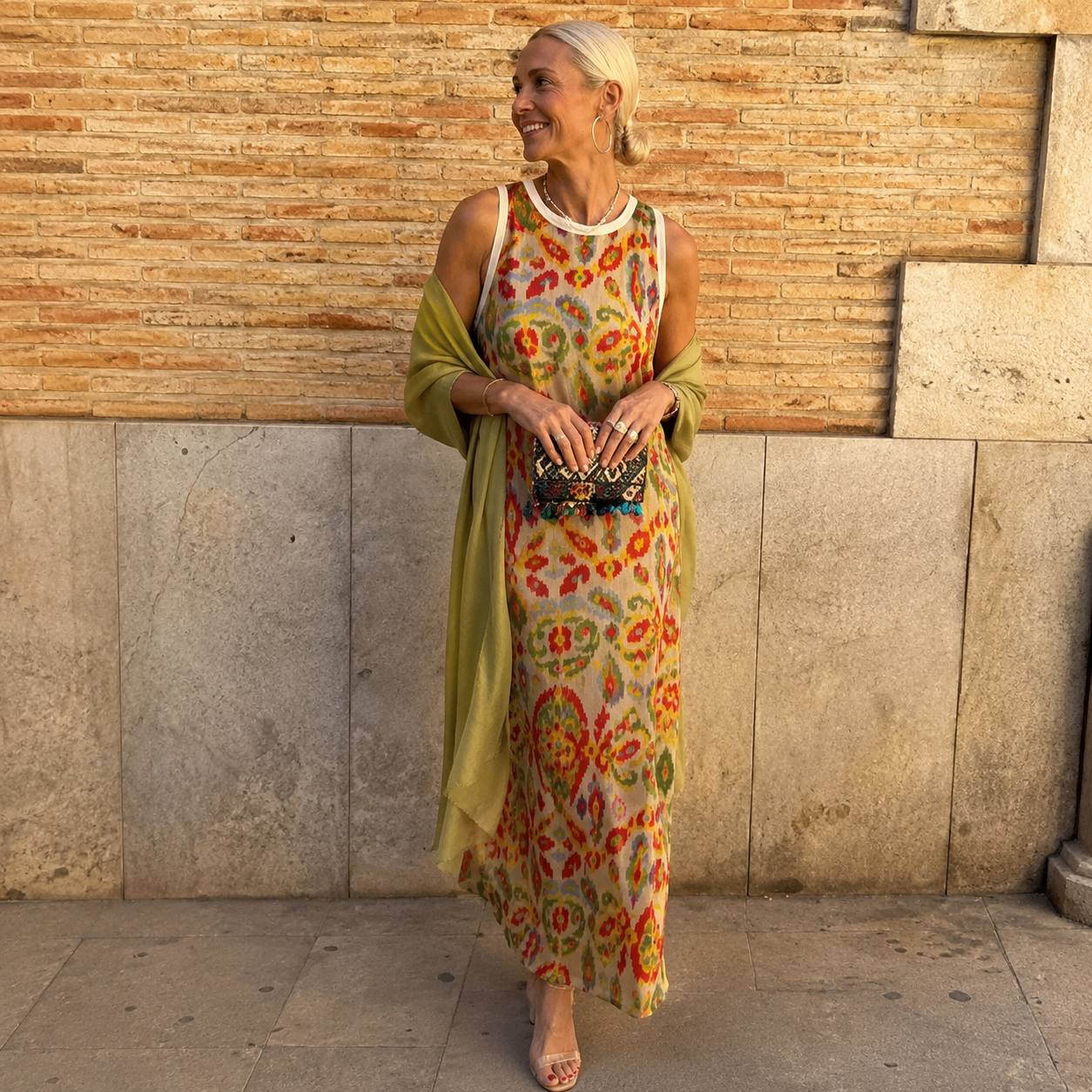 Celestine | Printed Maxi Dress & Cardigan Set