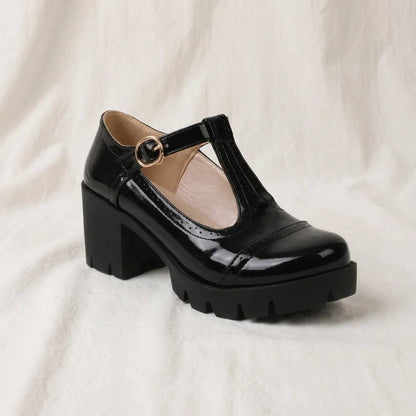 Noiré | Patent Platform Mary Jane Heels