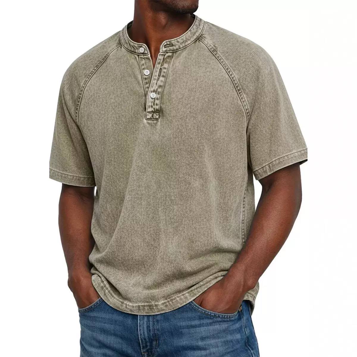 Rylan | Vintage Wash Henley Tee