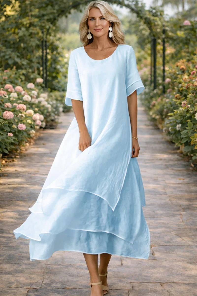 Elara | Graceful Layered Midi Dress