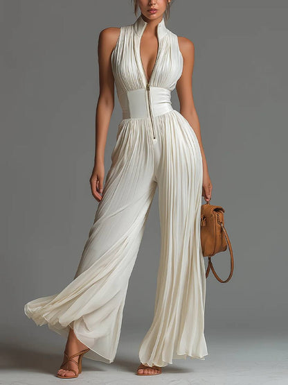 Aurelia | Pleated Elegance Jumpsuit