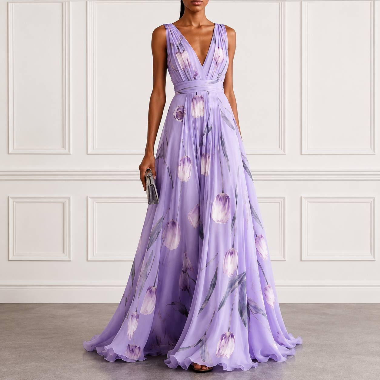 Rosalie | Floral Evening Maxi Dress