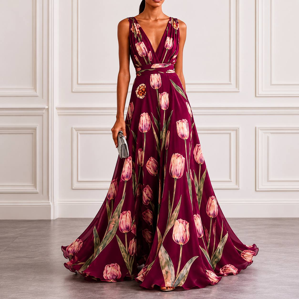 Rosalie | Floral Evening Maxi Dress