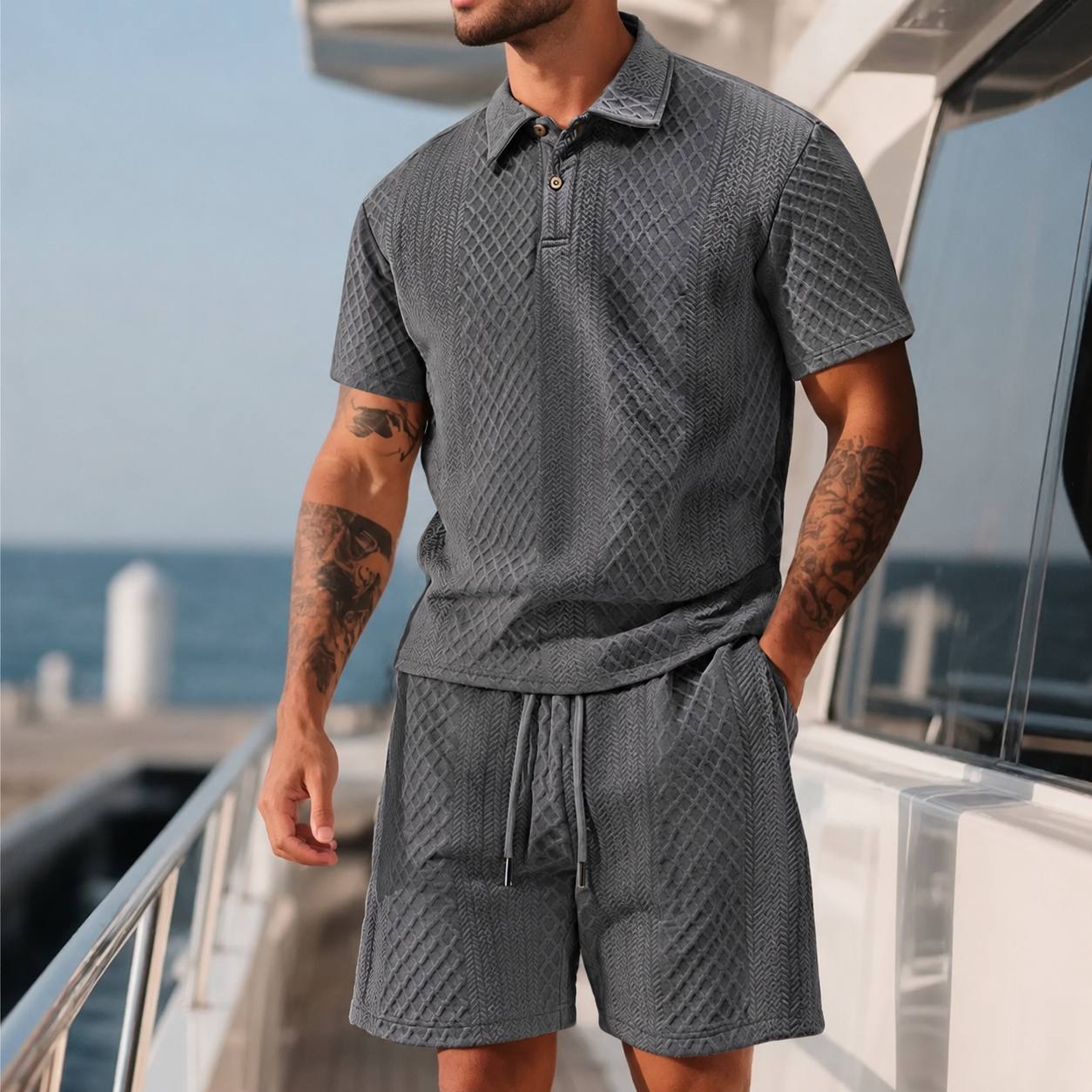 Oliver | Textured Summer Polo Set