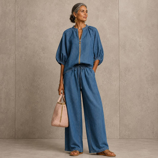 Helena | Denim Breeze Two-Piece Set