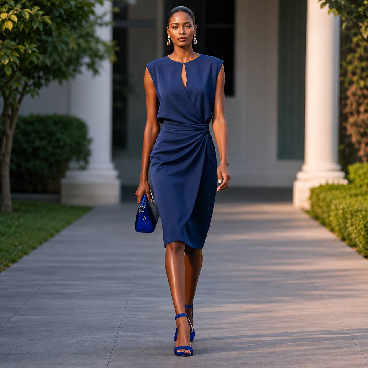 Isabella | Celeste Draped Midi Dress