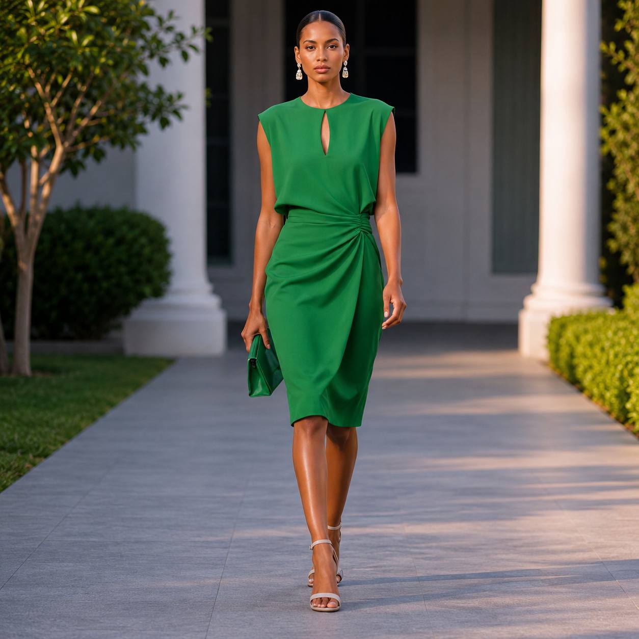 Isabella | Celeste Draped Midi Dress