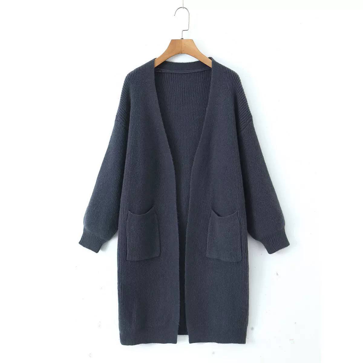Women's Open Front Longline Knit Cardigan