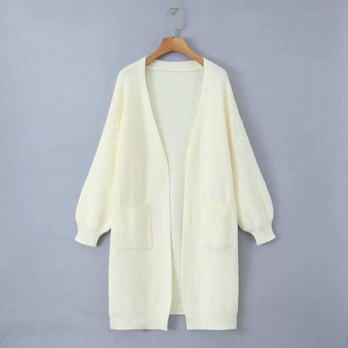 Women's Open Front Longline Knit Cardigan