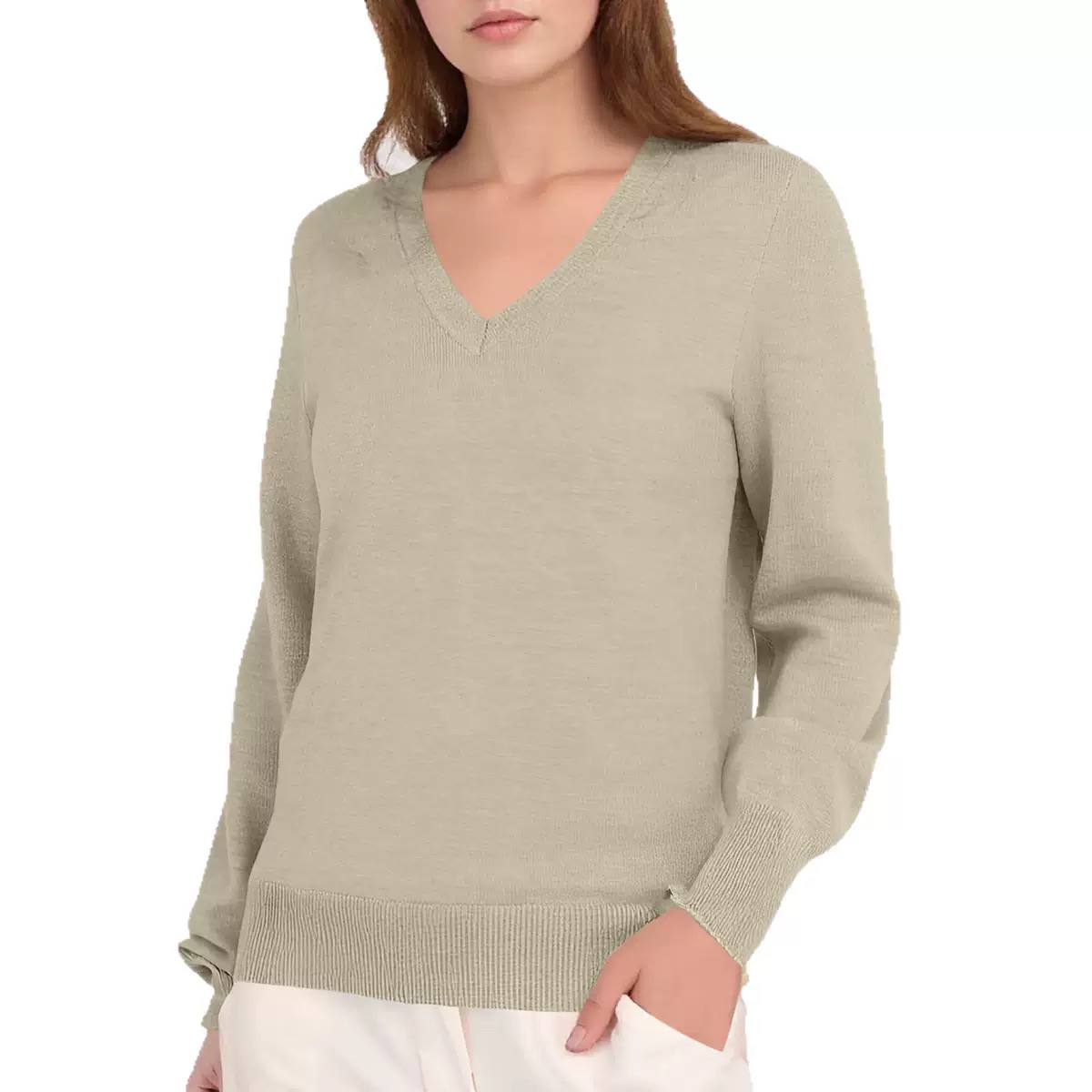 Women's Lightweight V Neck Knit Sweater
