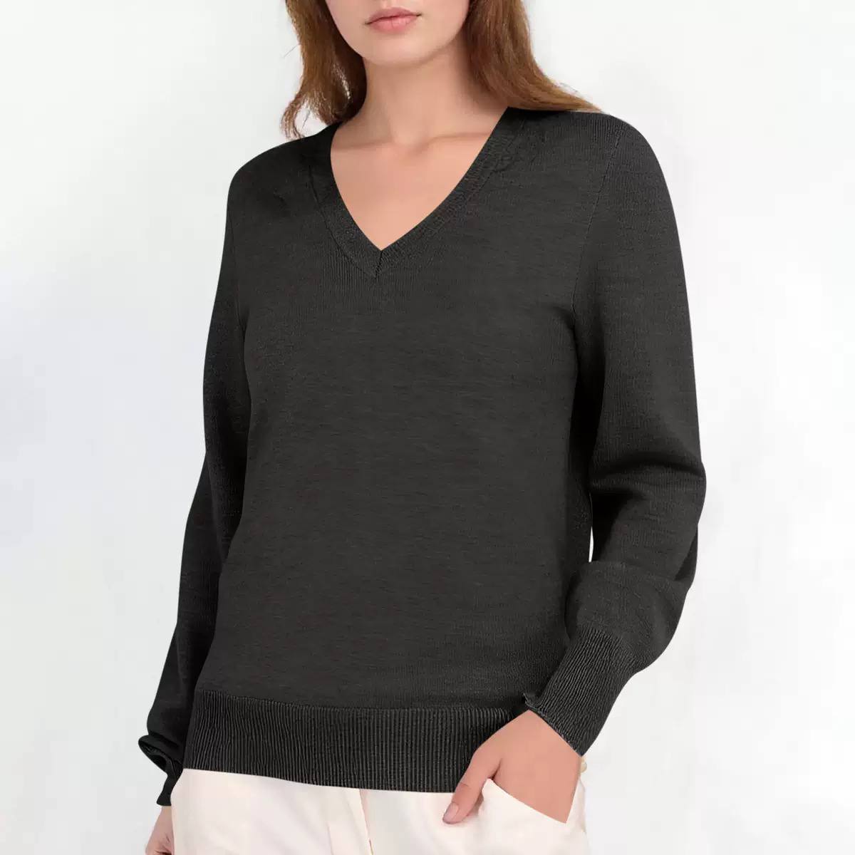 Women's Lightweight V Neck Knit Sweater