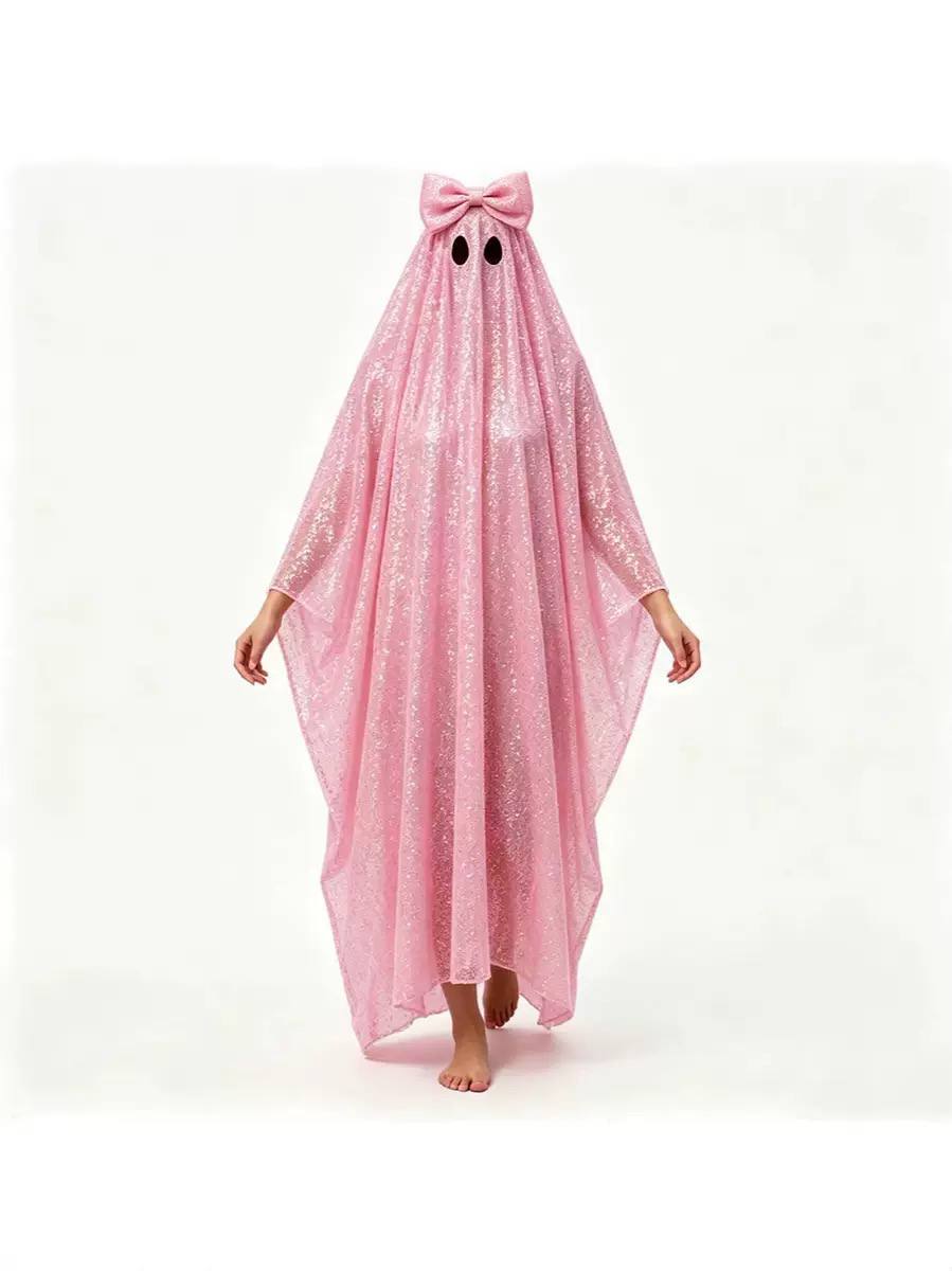 Rosalie Shimmering Hooded Ghost Cape Costume
