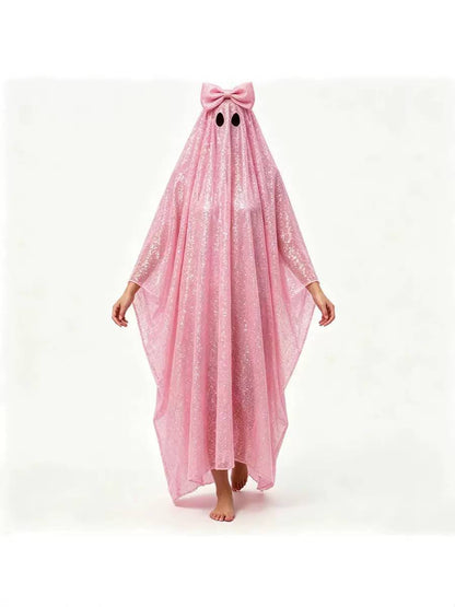 Rosalie Shimmering Hooded Ghost Cape Costume