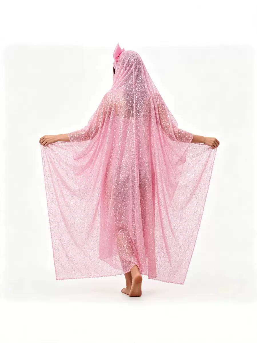 Rosalie Shimmering Hooded Ghost Cape Costume