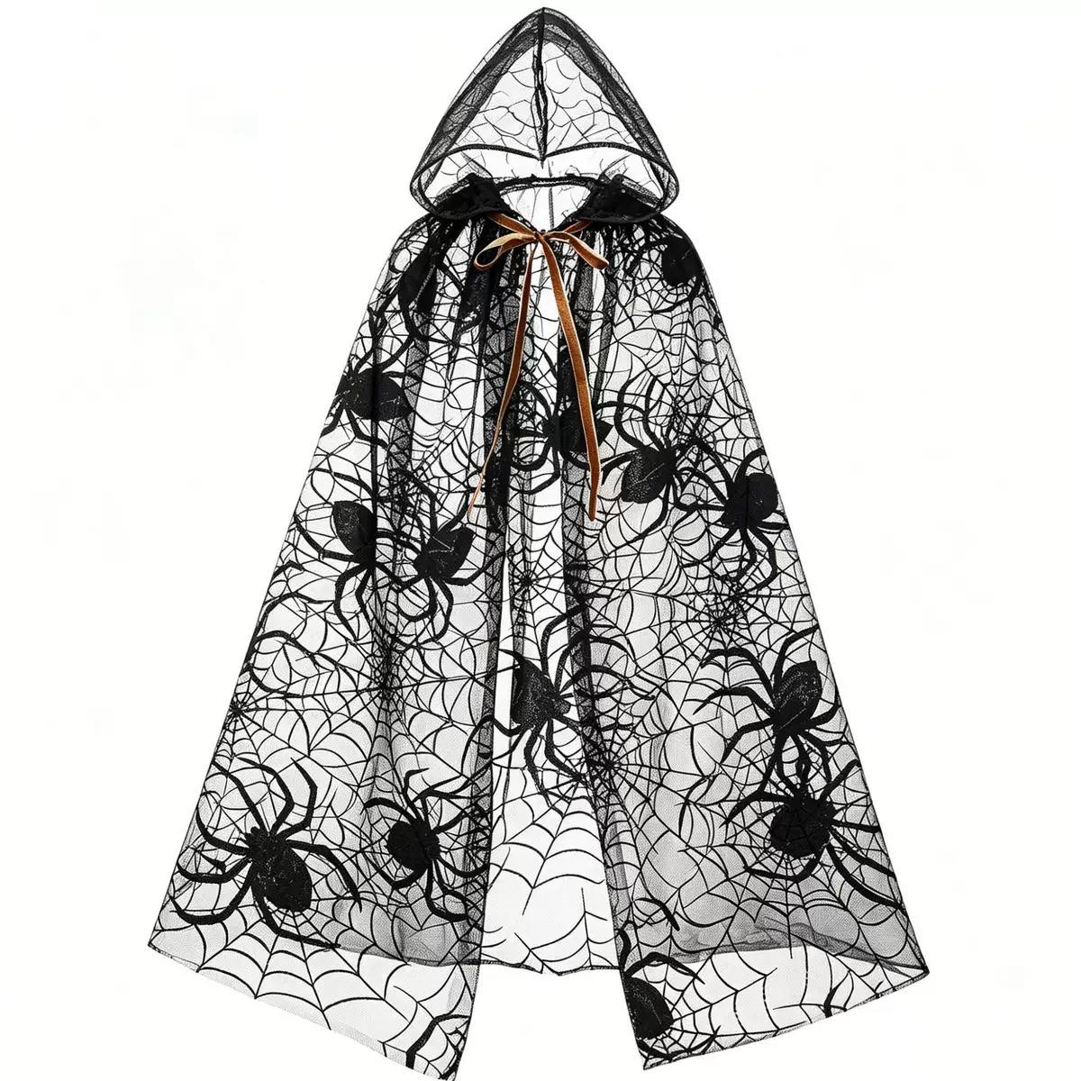 Web of Midnight Lace Costume Cape