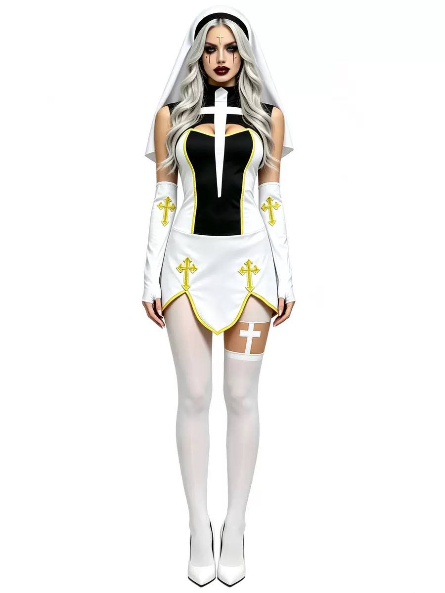 Sacred Shadows Nun Costume Set - Black