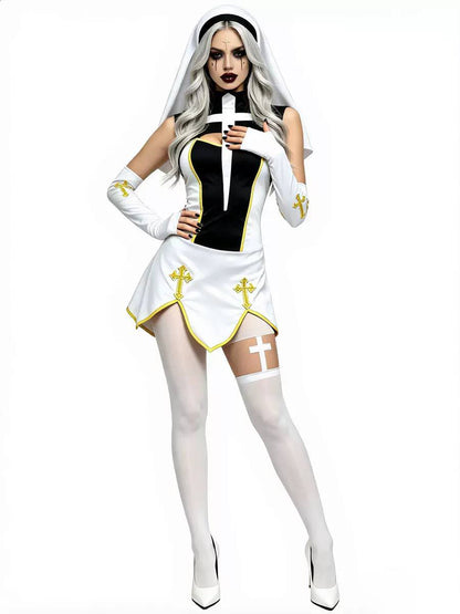 Sacred Shadows Nun Costume Set - White