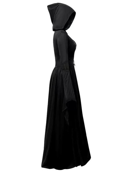Veiled Reaper Bell Sleeve Costume Dress