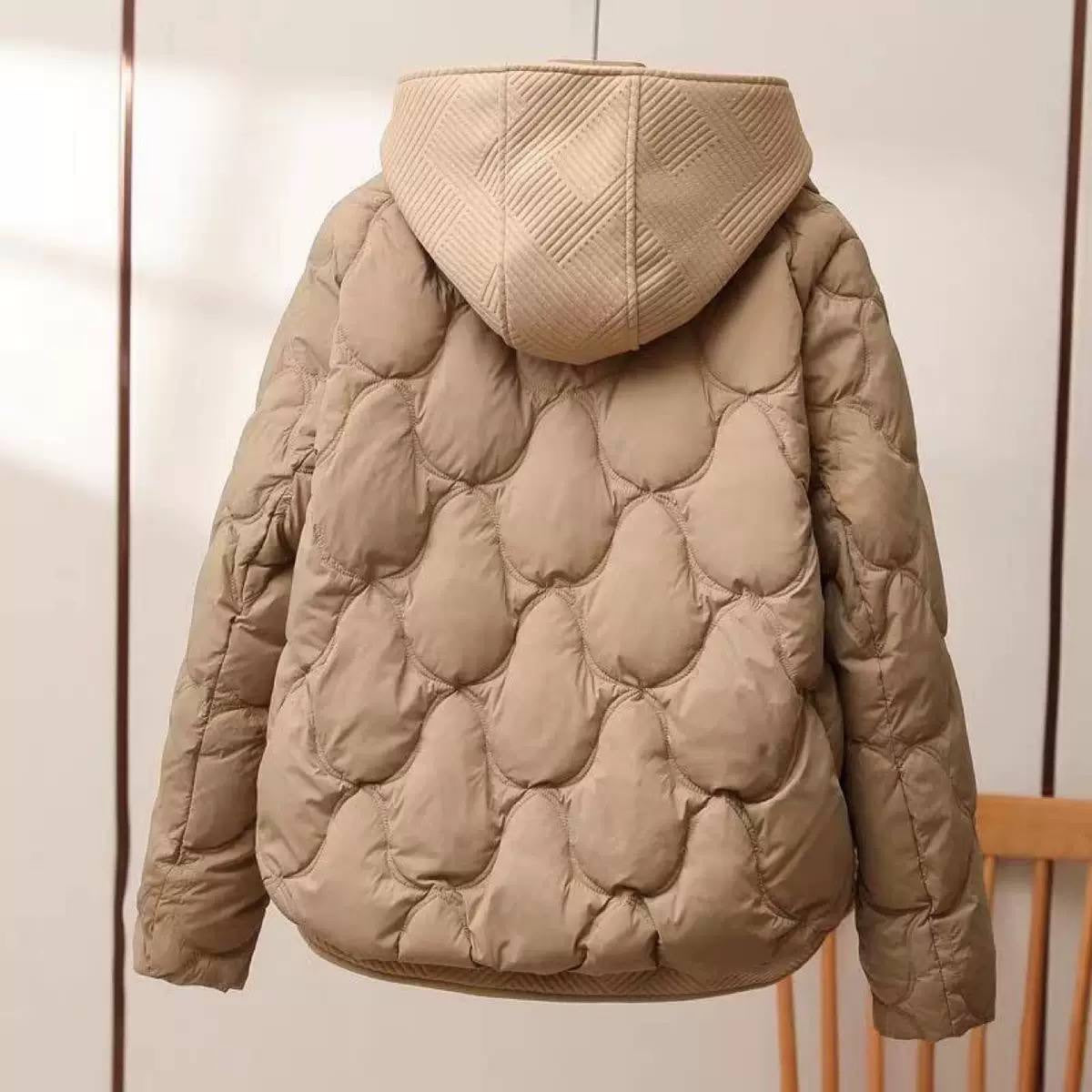Hooded Quilted Jacket With Zip Front And Pockets – image 2
