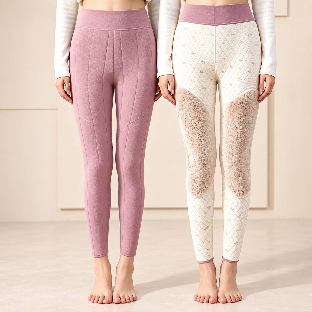 High Waisted Slim Fit Trousers With Panel Detailing – Pink