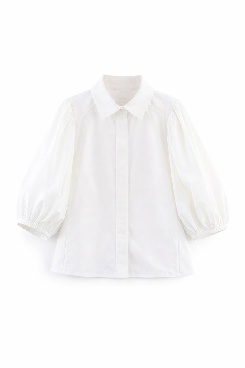 Women's Puff Sleeve Denim Shirt