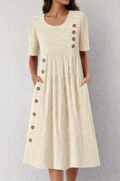 Camila | Striped Midi Dress