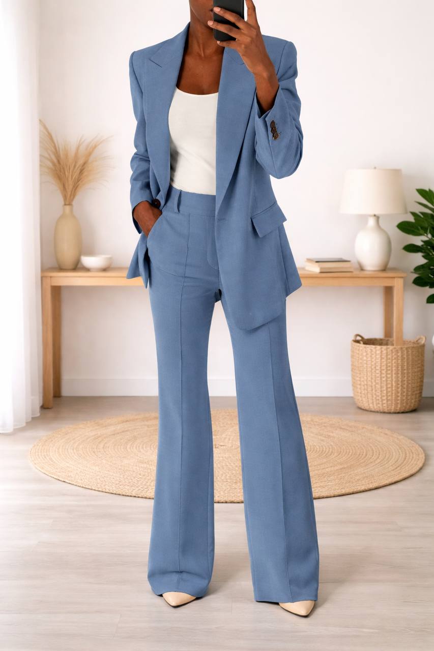 Women's Tailored Blazer Trouser Office Suit