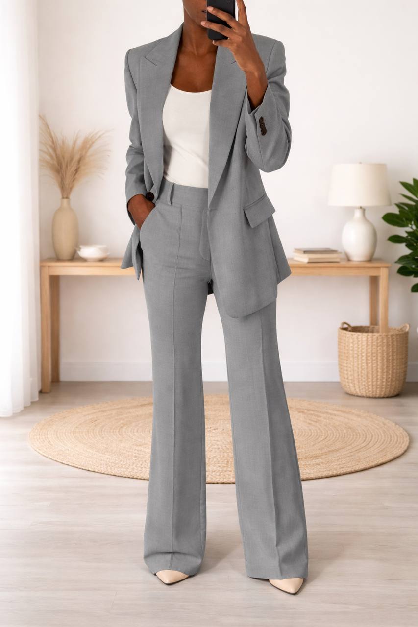 Women's Tailored Blazer Trouser Office Suit