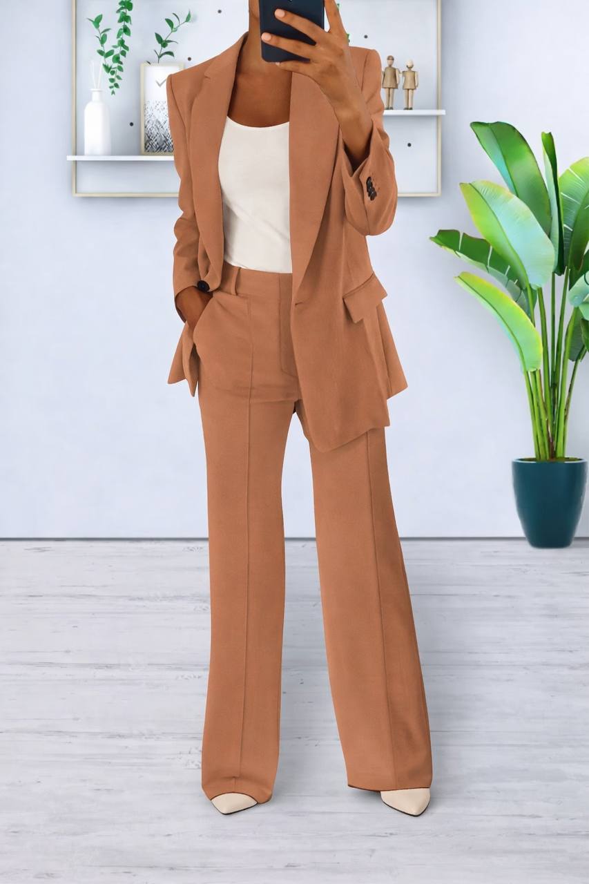 Women's Tailored Blazer Trouser Office Suit