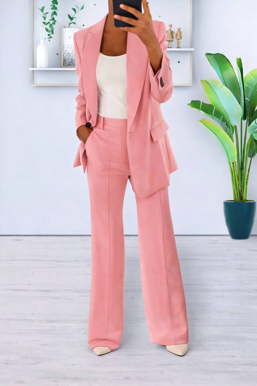 Women's Tailored Blazer Trouser Office Suit