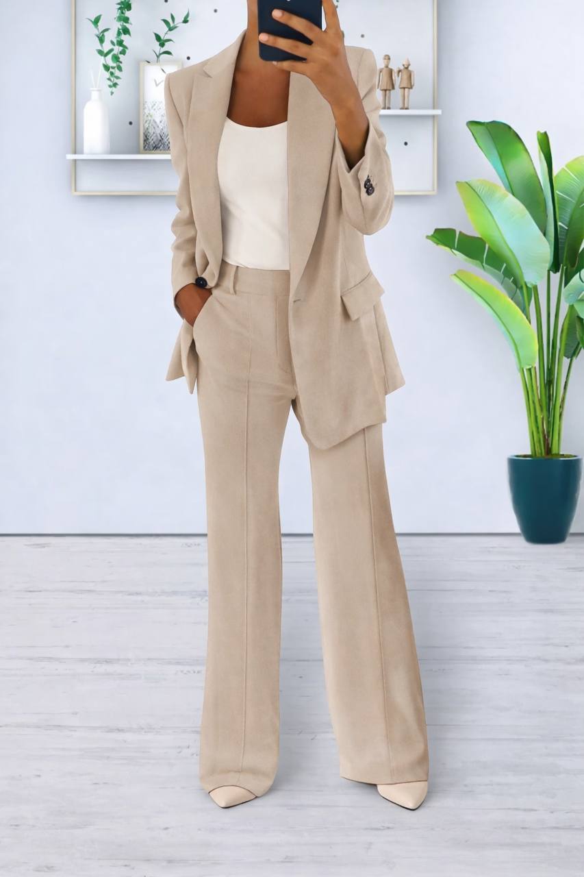 Women's Tailored Blazer Trouser Office Suit